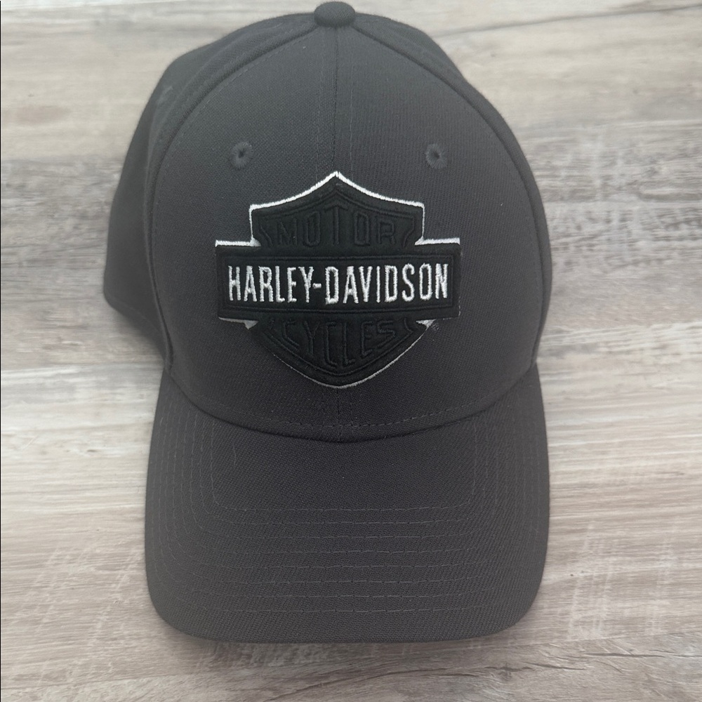 Harley-Davidson Black and White Shield Baseball Hat